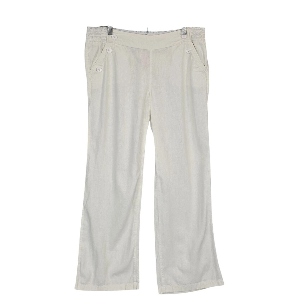 Candies‎ Womens Wide Leg Linen Pants 9 Mid Rise